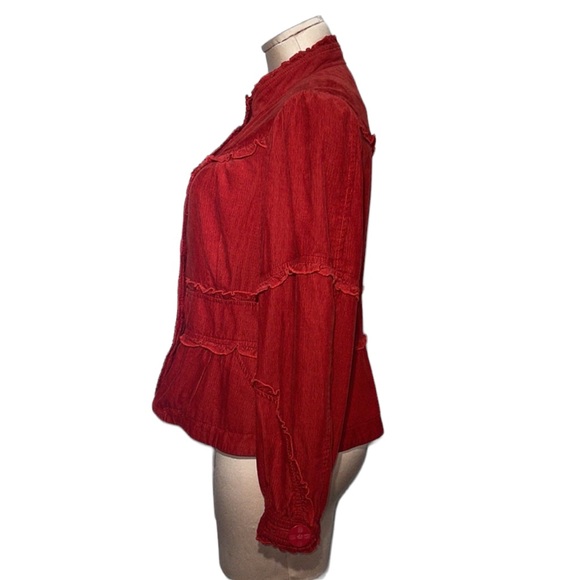Elevenses-Anthropologie red corduroy jacket. Size 10. Absolutely beautiful - Picture 6 of 8